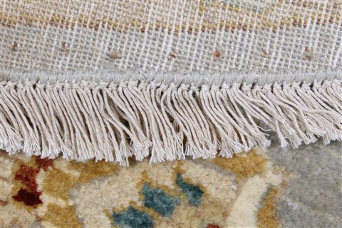 Chobi Grey Round Hand Knotted 60 X 60 Area Rug 250-23539 Image 11