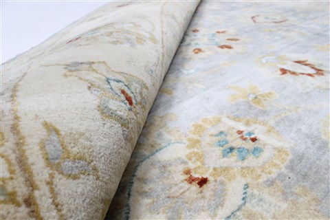 Chobi Grey Round Hand Knotted 60 X 60 Area Rug 250-23539 Image 13