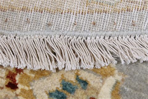 Chobi Grey Round Hand Knotted 60 X 60 Area Rug 250-23539 Image 1