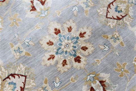 Chobi Grey Round Hand Knotted 60 X 60 Area Rug 250-23539 Image 5
