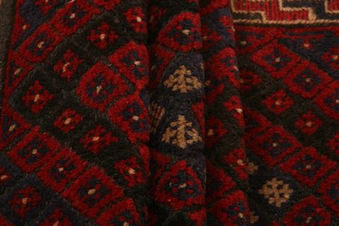 Baluch Red Runner Hand Knotted 21 X 91 Area Rug 100-23543 Image 4