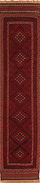 Afghan Baluch Red Runner 6 to 9 ft Wool Carpet 23543