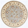 Ziegler Grey Round Hand Knotted 59 X 59  Area Rug 250-23544 Thumb 0
