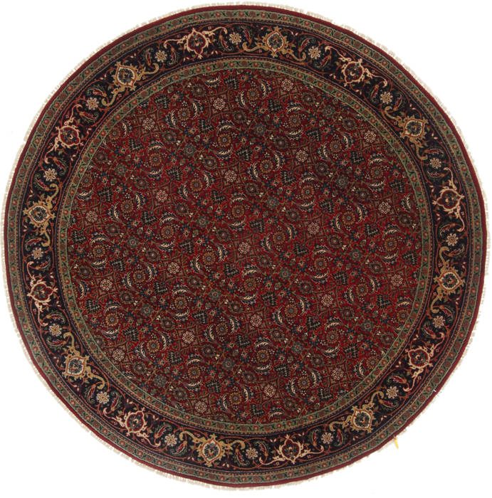 Herati Red Round Hand Knotted 60 X 60  Area Rug 250-23545 Image 0