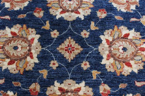 Chobi Blue Round Hand Knotted 64 X 64 Area Rug 250-23547 Image 3