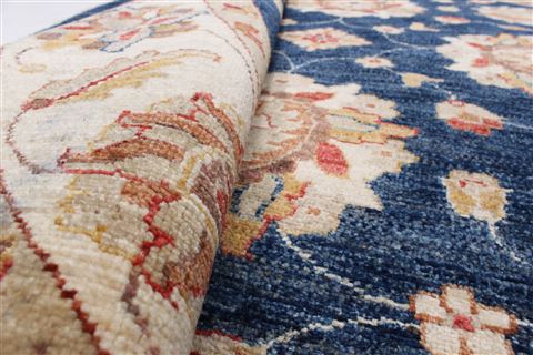 Chobi Blue Round Hand Knotted 64 X 64 Area Rug 250-23547 Image 8