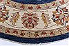 Chobi Blue Round Hand Knotted 64 X 64 Area Rug 250-23547 Thumb 2