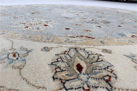 Chobi Grey Round Hand Knotted 510 X 511 Area Rug 250-23552 Image 1