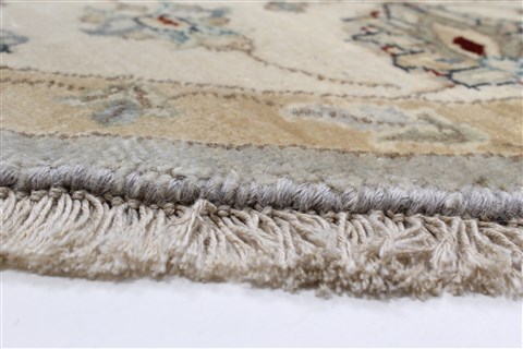 Chobi Grey Round Hand Knotted 510 X 511 Area Rug 250-23552 Image 4