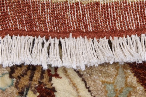 Chobi Brown Round Hand Knotted 61 X 61 Area Rug 250-23555 Image 1