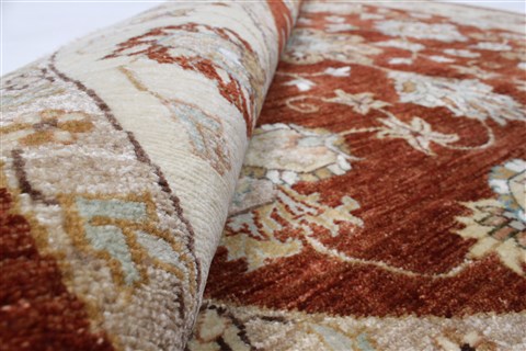 Chobi Brown Round Hand Knotted 61 X 61 Area Rug 250-23555 Image 9