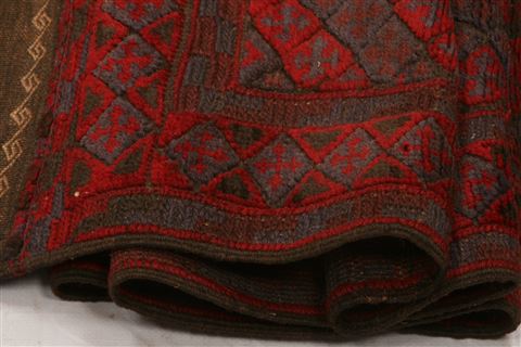 Baluch Red Runner Hand Knotted 22 X 90 Area Rug 100-23557 Image 3