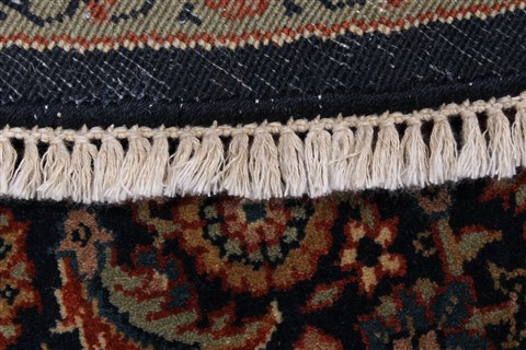 Herati Blue Round Hand Knotted 60 X 60 Area Rug 250-23565 Image 1