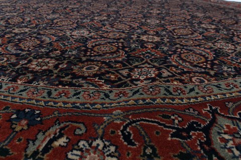 Herati Blue Round Hand Knotted 60 X 60 Area Rug 250-23565 Image 2