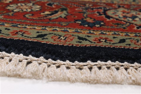 Herati Blue Round Hand Knotted 60 X 60 Area Rug 250-23565 Image 5