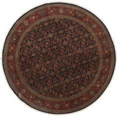 Indian Herati Blue Round 5 to 6 ft Wool Carpet 23565