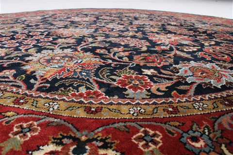Kashmar Blue Round Hand Knotted 510 X 510 Area Rug 250-23567 Image 2