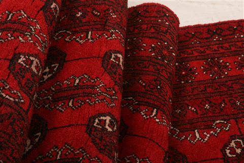 Bokhara Red Runner Hand Knotted 31 X 102 Area Rug 100-23579 Image 6