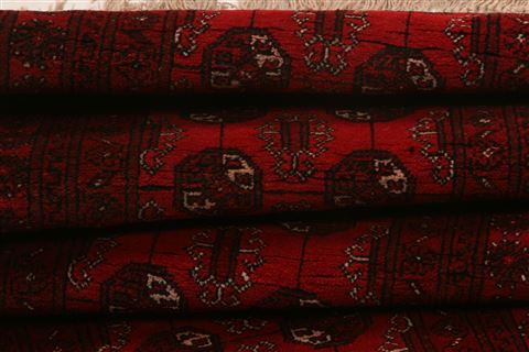 Bokhara Red Runner Hand Knotted 31 X 102 Area Rug 100-23579 Image 8
