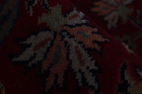 Kashmar Red Round Hand Knotted 60 X 60 Area Rug 250-23585 Image 6