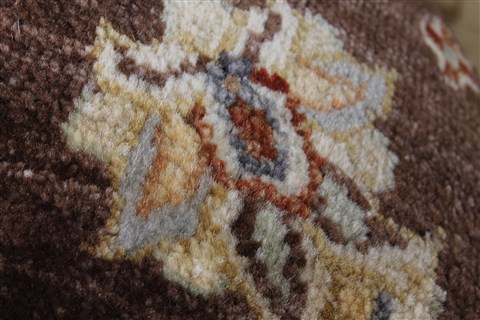 Chobi Beige Round Hand Knotted 60 X 62 Area Rug 250-23592 Image 8