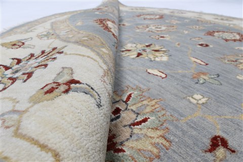 Chobi Grey Round Hand Knotted 60 X 60 Area Rug 250-23598 Image 10