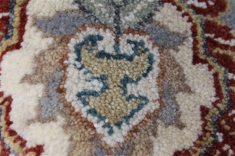 Chobi Grey Round Hand Knotted 60 X 60 Area Rug 250-23598 Image 7