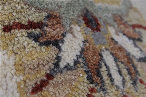 Chobi Grey Round Hand Knotted 60 X 60 Area Rug 250-23598 Image 9