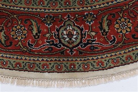 Herati Beige Round Hand Knotted 61 X 61 Area Rug 250-23601 Image 2