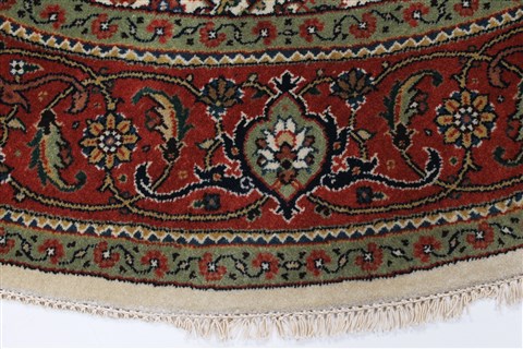 Herati Beige Round Hand Knotted 61 X 61 Area Rug 250-23601 Image 3