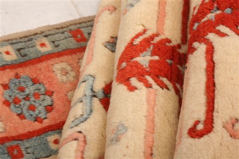 Kazak Beige Runner Hand Knotted 29 X 111 Area Rug 100-23603 Image 4