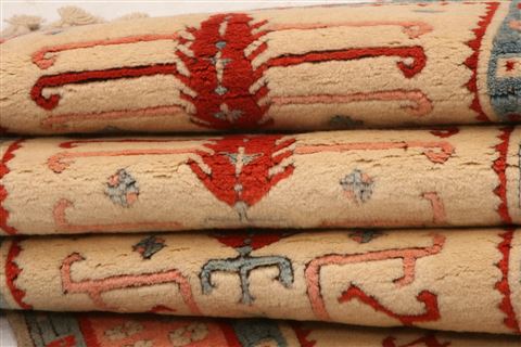 Kazak Beige Runner Hand Knotted 29 X 111 Area Rug 100-23603 Image 7