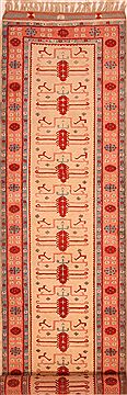 Kazak Beige Runner Hand Knotted 2'9" X 11'1"  Area Rug 100-23603