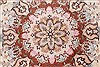 Tabriz White Round Hand Knotted 67 X 67 Area Rug 250-23604 Thumb 6