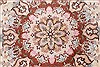 Tabriz White Round Hand Knotted 67 X 67  Area Rug 250-23604 Thumb 6