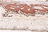 Tabriz White Round Hand Knotted 67 X 67  Area Rug 250-23604 Thumb 7