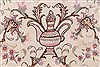 Tabriz White Round Hand Knotted 67 X 67 Area Rug 250-23604 Thumb 9