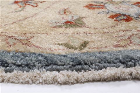 Chobi Grey Round Hand Knotted 60 X 60 Area Rug 250-23606 Image 5