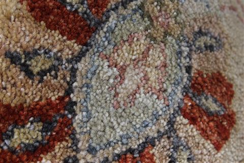 Chobi Grey Round Hand Knotted 60 X 60 Area Rug 250-23606 Image 7