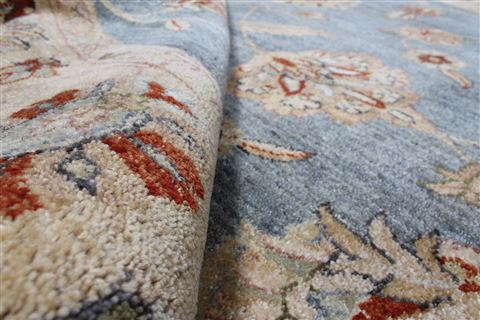 Chobi Grey Round Hand Knotted 60 X 60 Area Rug 250-23606 Image 9