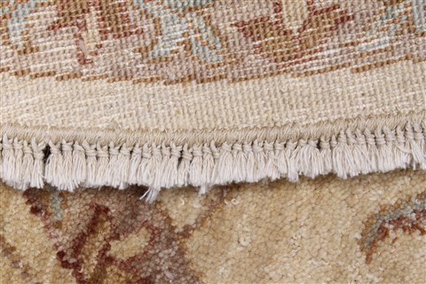 Pishavar Beige Round Hand Knotted 61 X 62 Area Rug 250-23607 Image 1