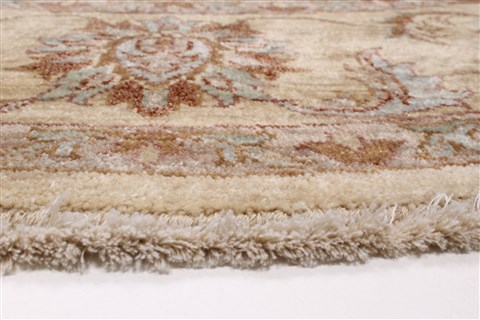 Pishavar Beige Round Hand Knotted 61 X 62 Area Rug 250-23607 Image 5