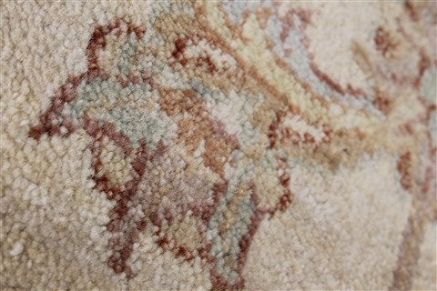 Pishavar Beige Round Hand Knotted 61 X 62 Area Rug 250-23607 Image 6