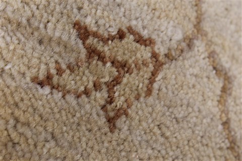 Pishavar Beige Round Hand Knotted 61 X 62 Area Rug 250-23607 Image 7