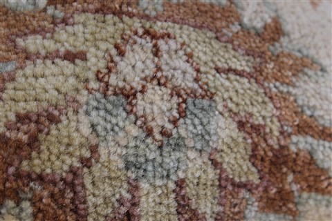 Pishavar Beige Round Hand Knotted 61 X 62 Area Rug 250-23607 Image 8