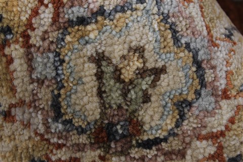 Pishavar Brown Round Hand Knotted 511 X 511 Area Rug 250-23613 Image 11