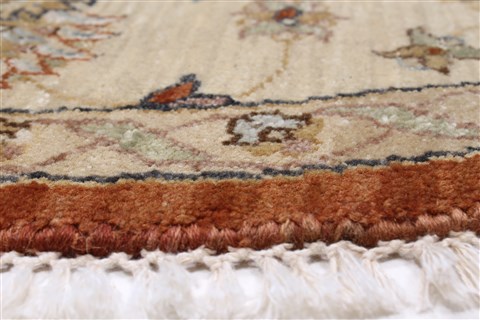 Pishavar Brown Round Hand Knotted 511 X 511 Area Rug 250-23613 Image 6
