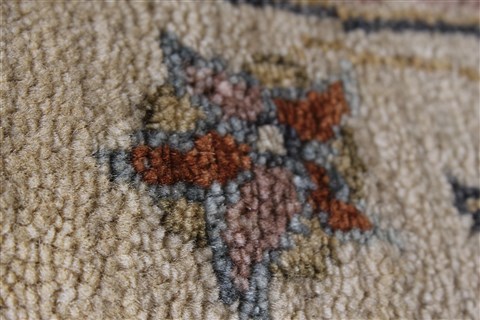 Pishavar Brown Round Hand Knotted 511 X 511 Area Rug 250-23613 Image 9