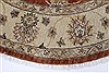 Pishavar Brown Round Hand Knotted 511 X 511  Area Rug 250-23613 Thumb 3