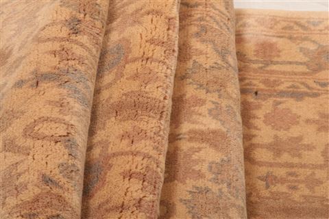 Oushak Beige Runner Hand Knotted 24 X 68 Area Rug 100-23626 Image 3